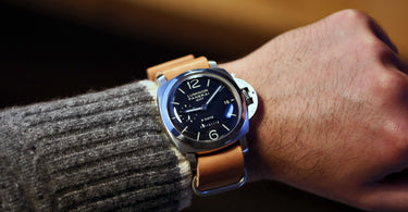 Panerai 233 Watch on a natural essex watch band