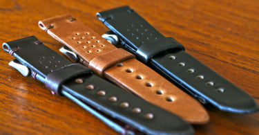 Handmade leather watch straps by Da Luca