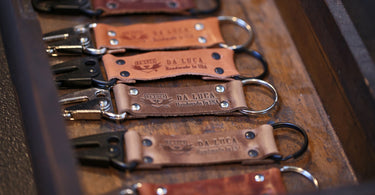 handmade horween leather key chains