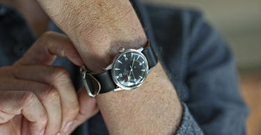 black horween chromexcel leather watch strap