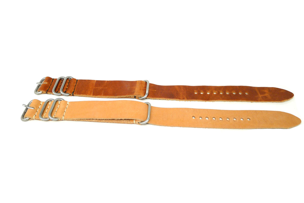 24mm Leather Horween Strap 2x Pack (SKU 118) Clearance