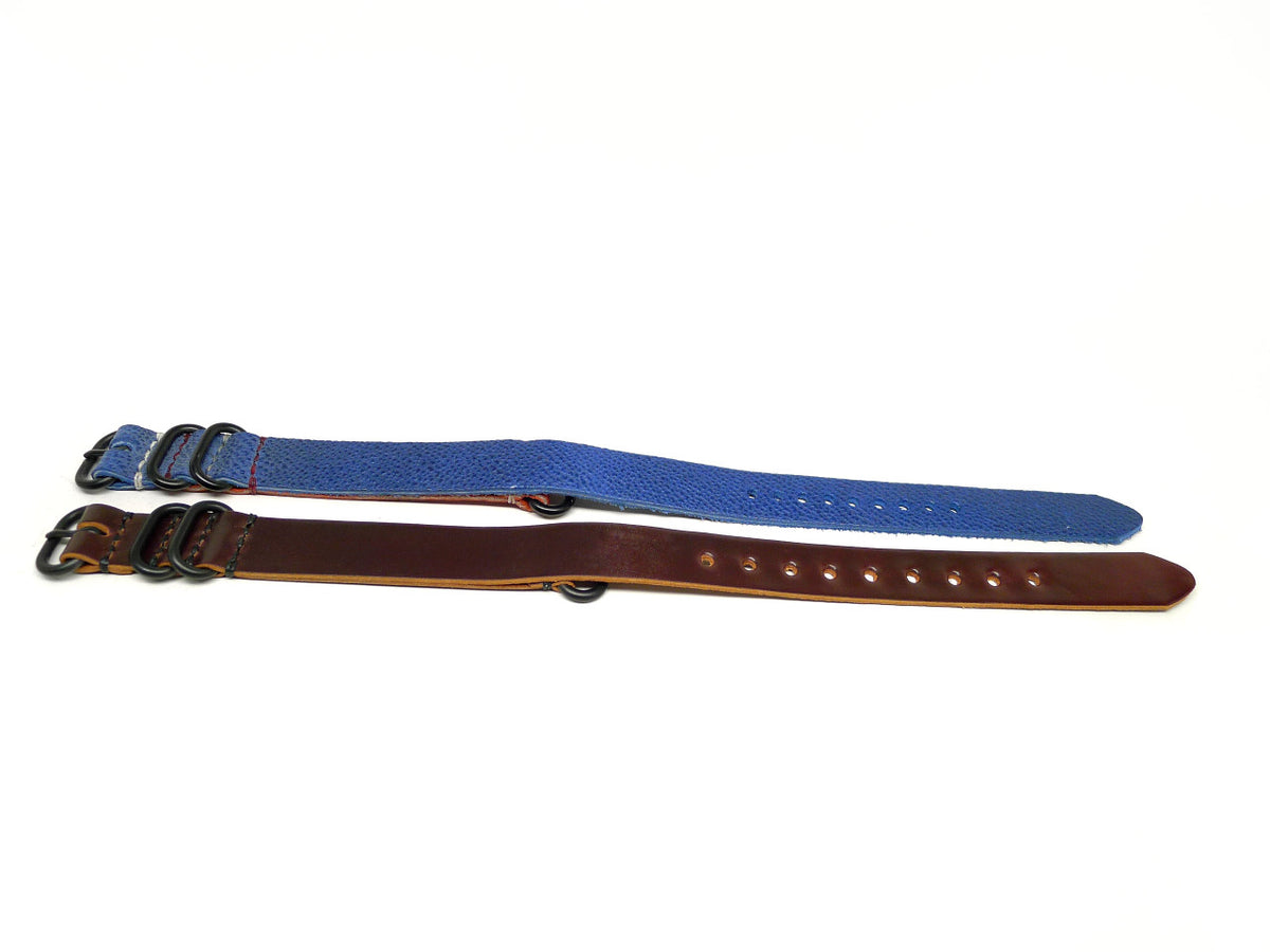 18mm Horween Shell Cordovan watch strap 2-pack, set 18-18
