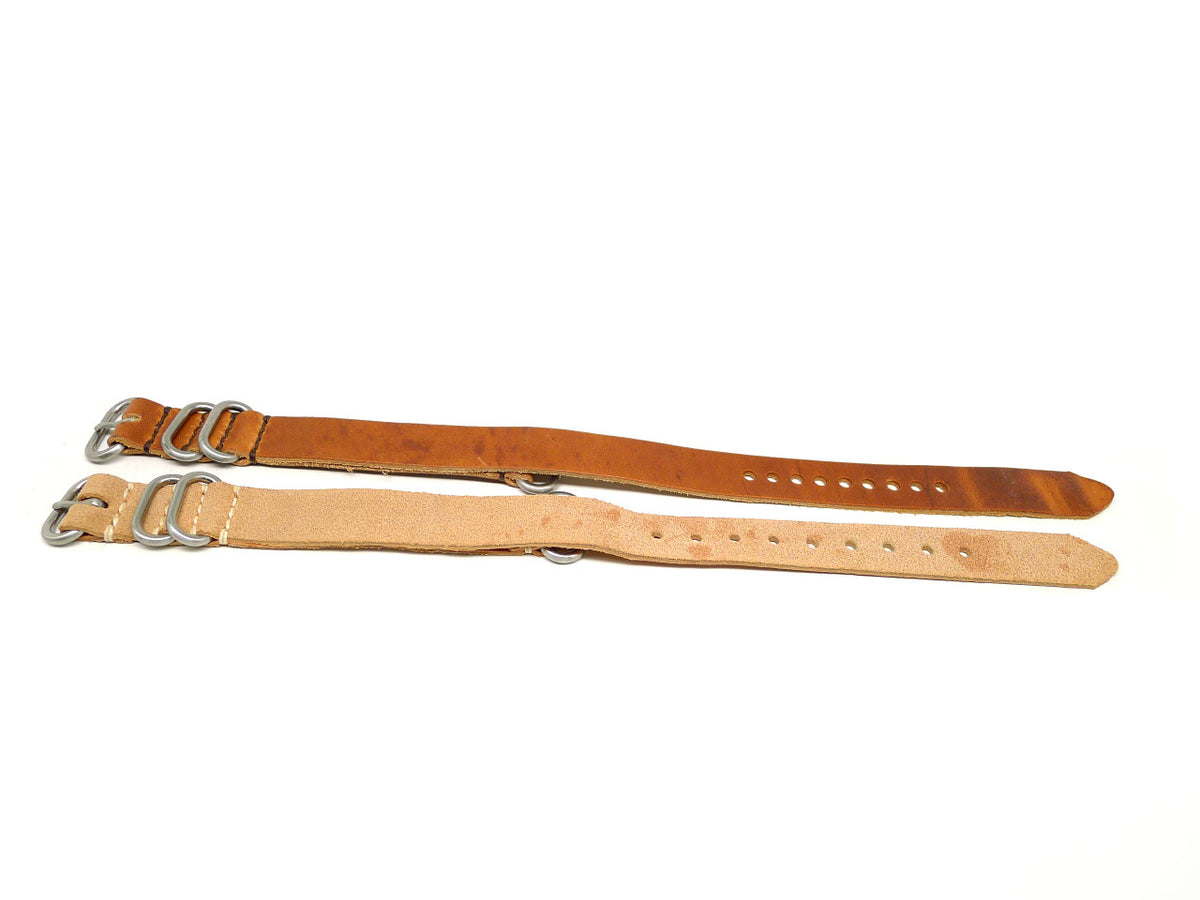 18mm Horween Leather watch strap 2-pack, set 18-19