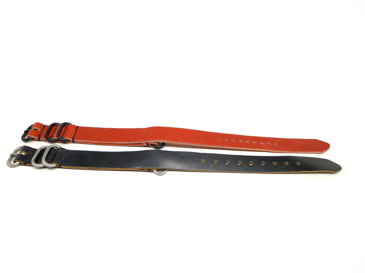 18mm Horween Shell Cordovan watch strap 2-pack, set 18-21