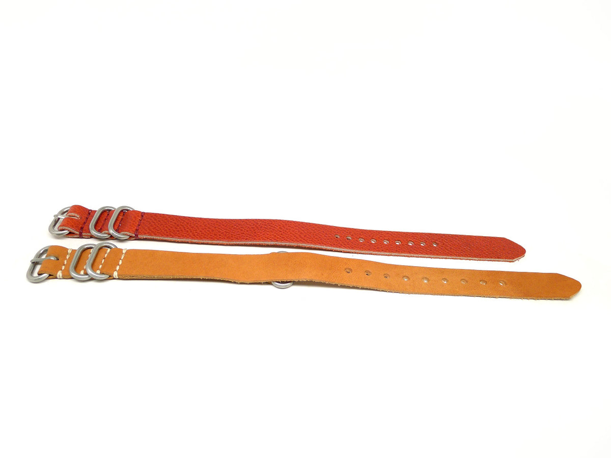 18mm Horween Leather watch strap 2-pack, set 18-24