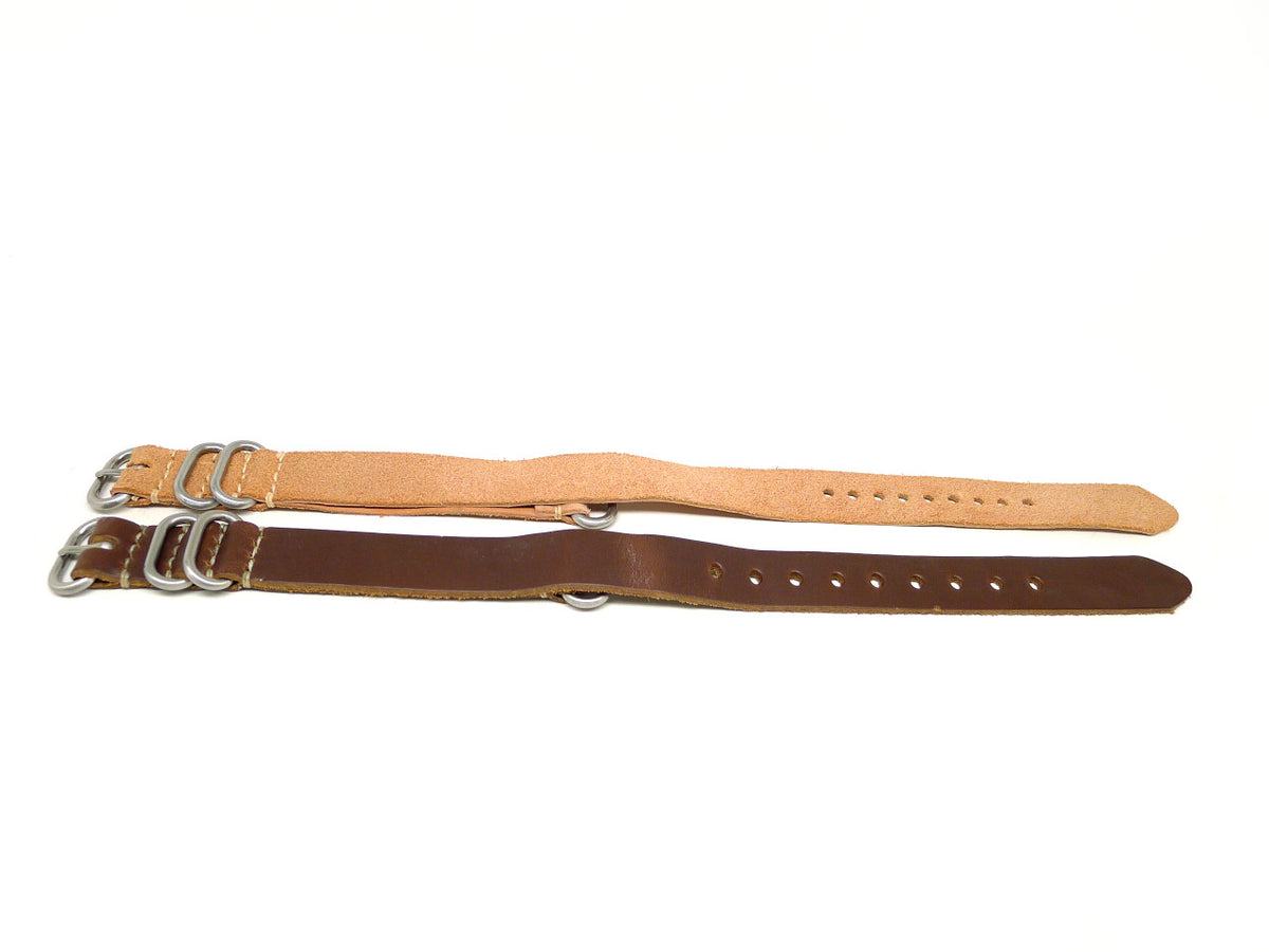 18mm Horween Leather watch strap 2-pack, set 18-26