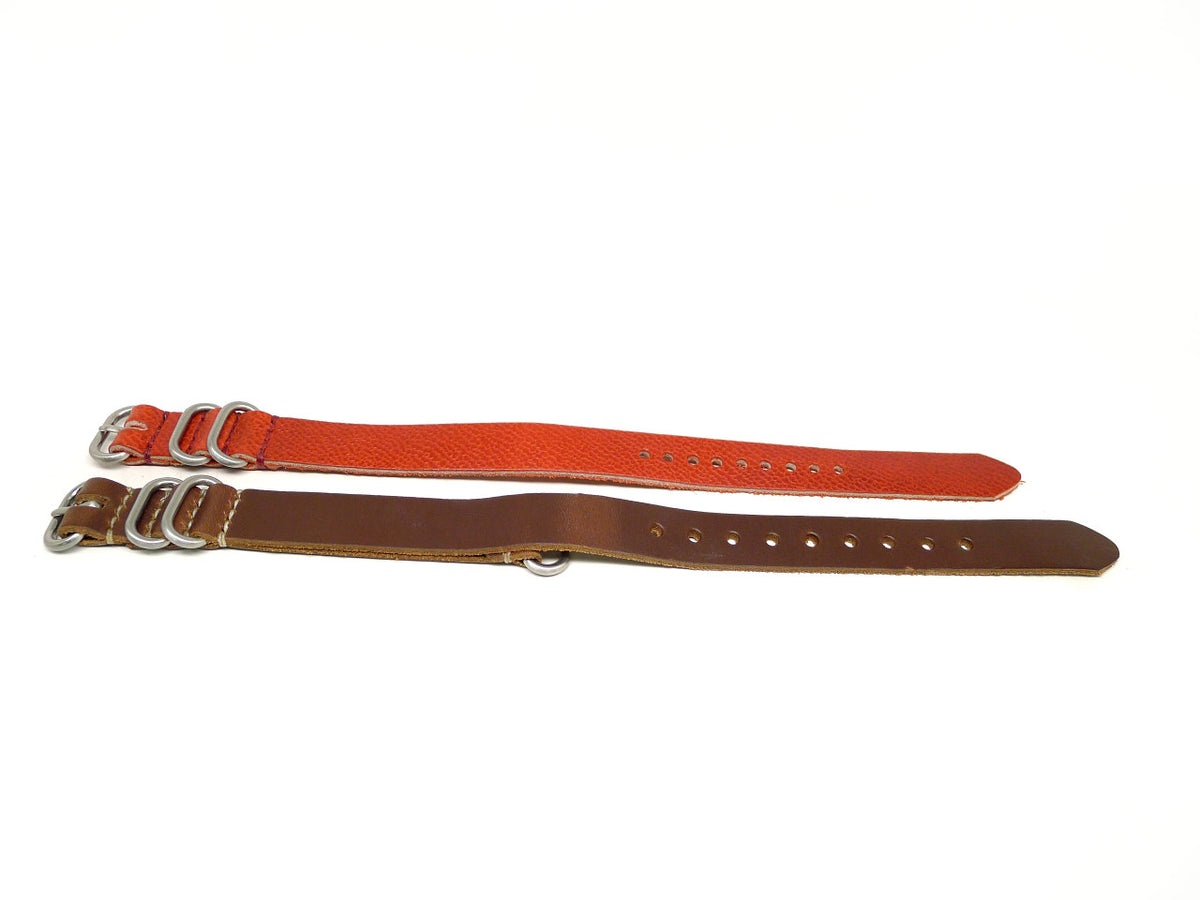 18mm Horween Leather watch strap 2-pack, set 18-2