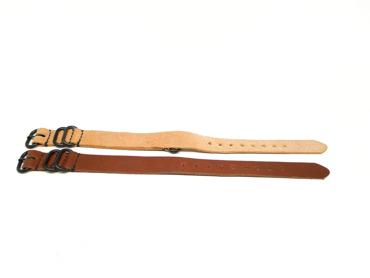 18mm Horween Leather watch strap 2-pack, set 18-30