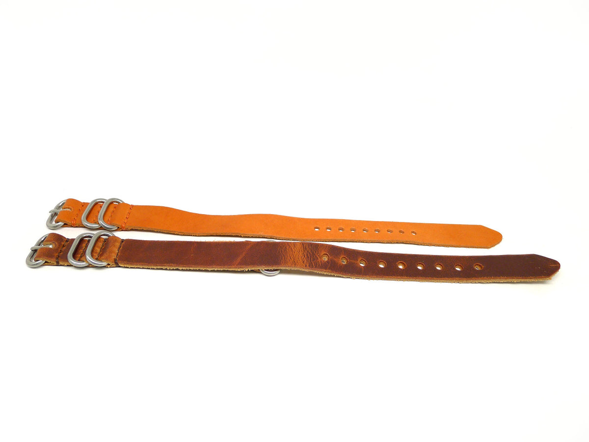 18mm Horween Leather watch strap 2-pack, set 18-9