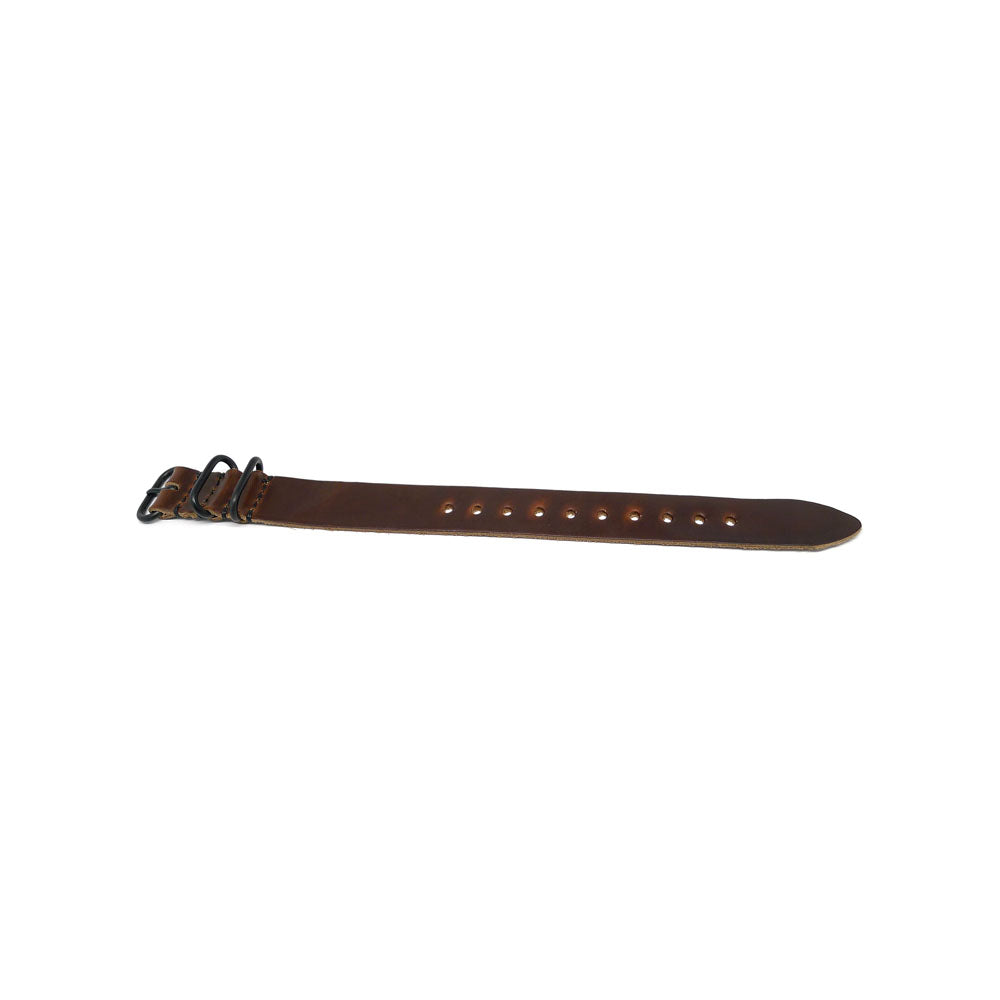 Military Single Piece Watch Strap Brown Chromexcel PVD Lifestyle By DaLuca Straps.