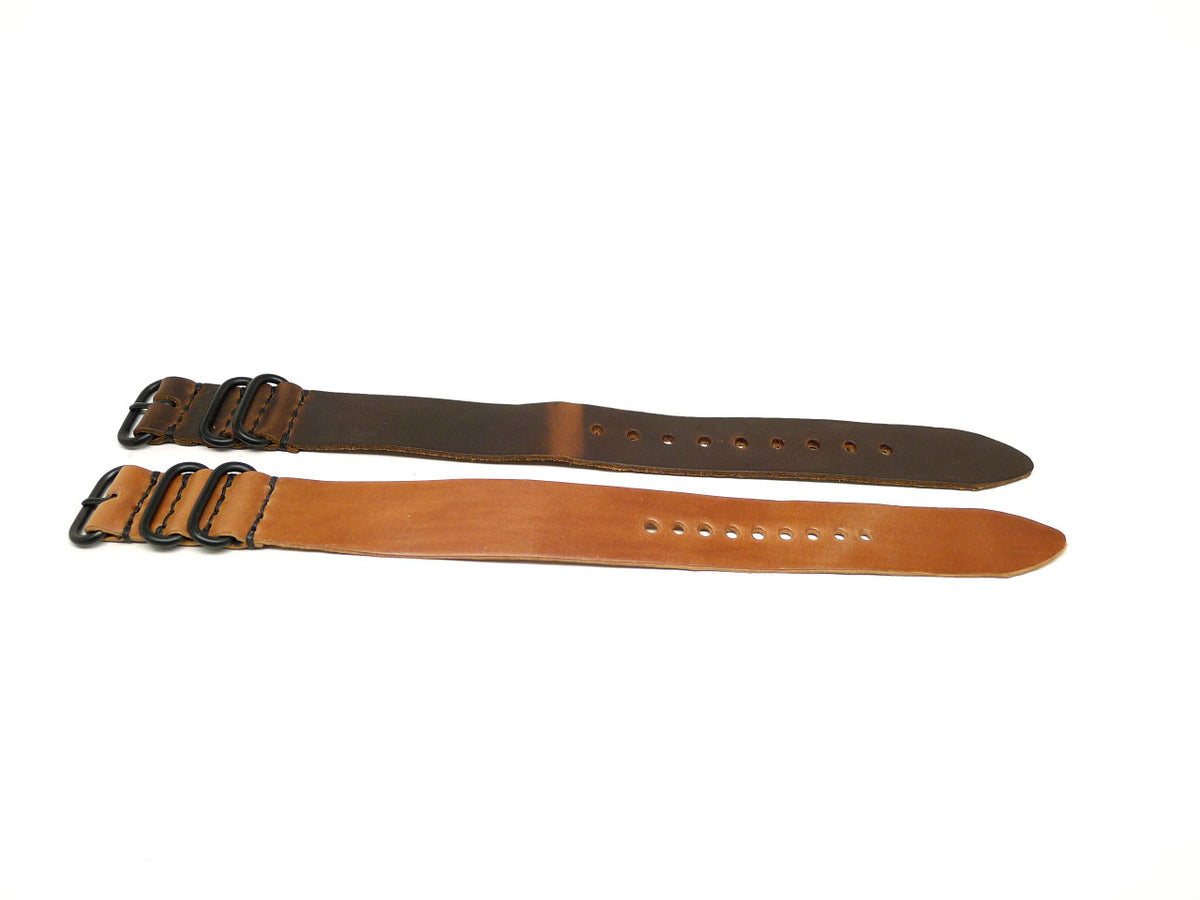 24mm Horween Shell Cordovan watch strap 2-pack, set 24-21