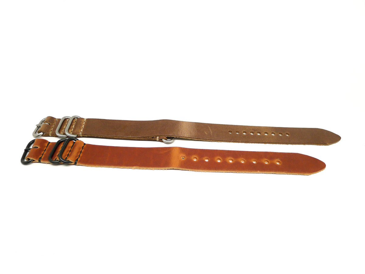 24mm Horween Leather watch strap 2-pack, set 24-27