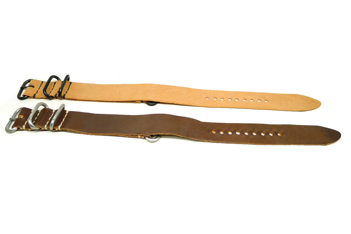 24mm Horween Leather watch strap 2-pack, set 24Z05