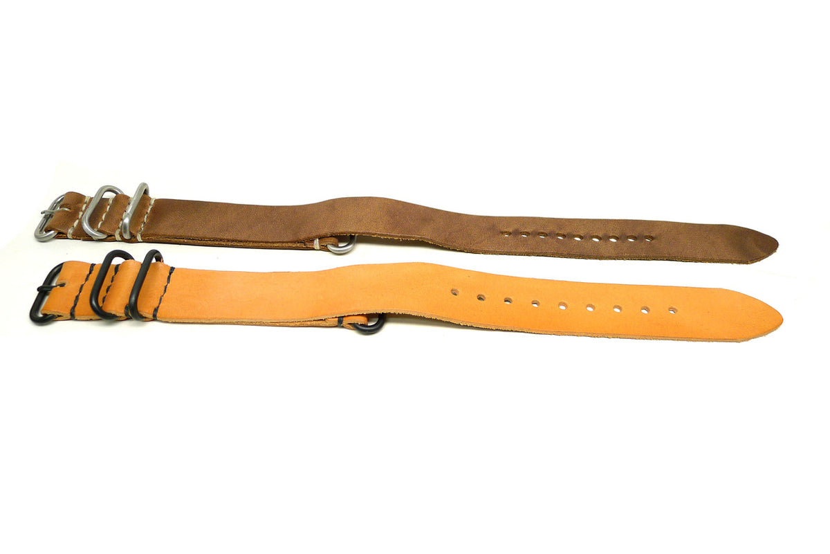 24mm Horween Leather watch strap 2-pack, set 24Z06