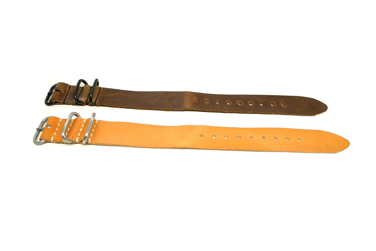 24mm Horween Leather watch strap 2-pack, set 24Z08
