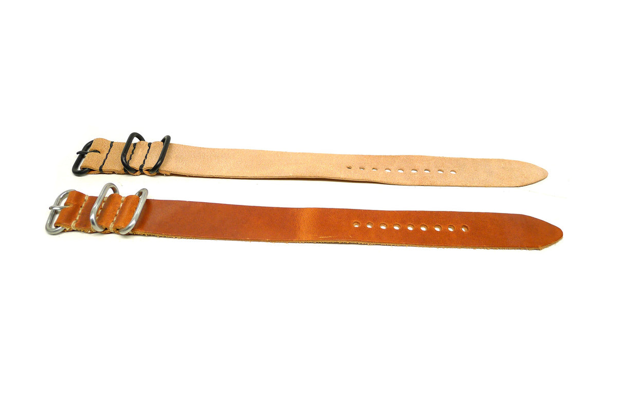 24mm Horween Leather watch strap 2-pack, set 24Z17