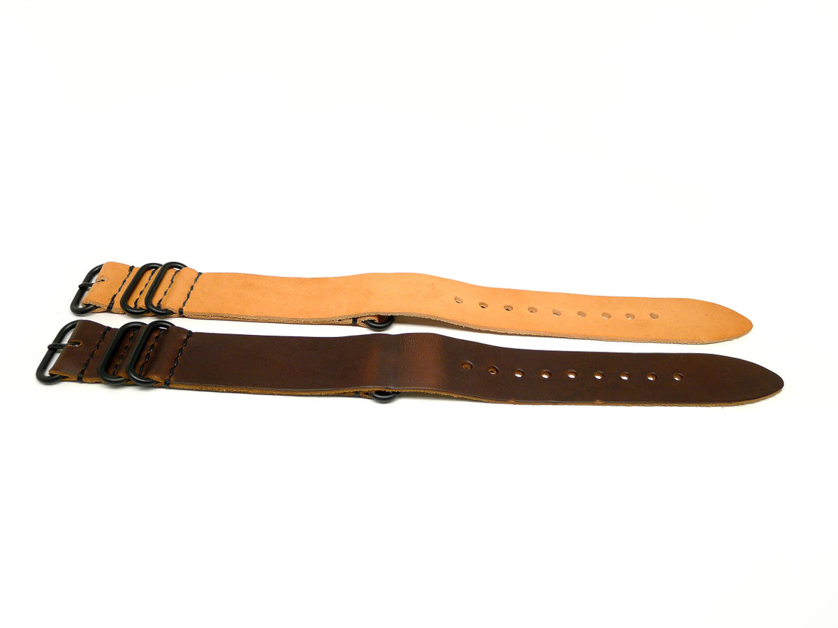 26mm Horween Leather watch strap 2-pack, set 26-12