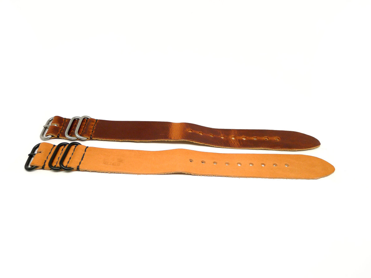 26mm Horween Leather watch strap 2-pack, set 26-14