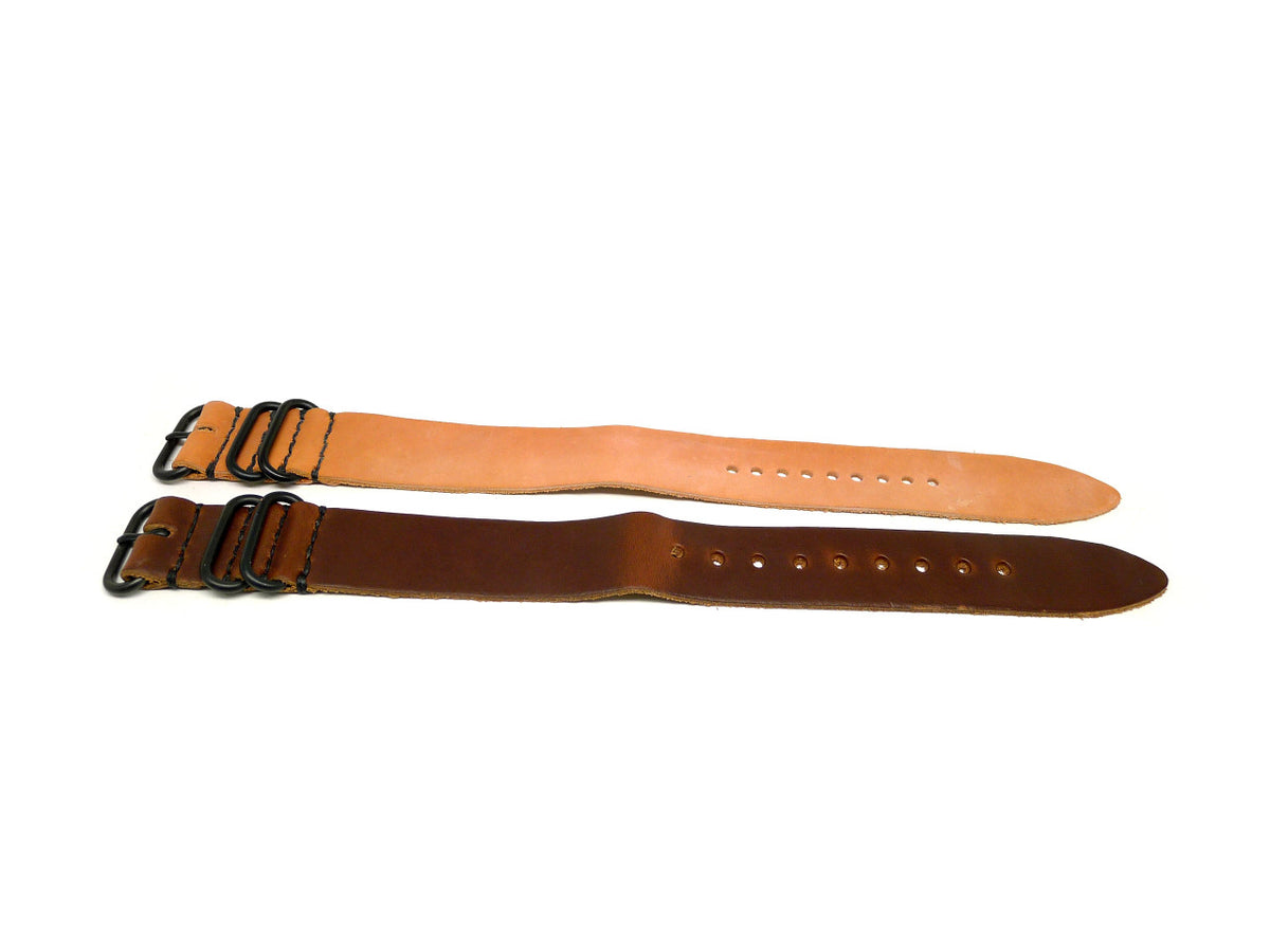 26mm Horween Leather watch strap 2-pack, set 26-16