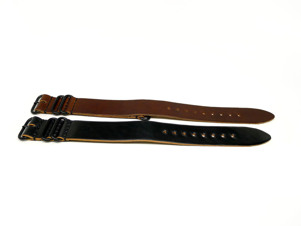 26mm Horween Shell Cordovan watch strap 2-pack, set 26-18