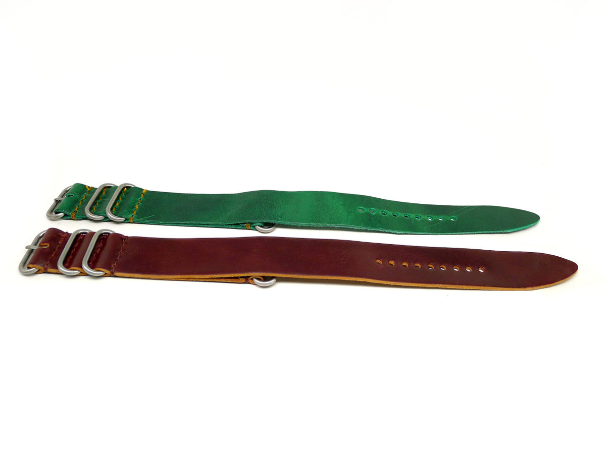 26mm Horween Shell Cordovan watch strap 2-pack, set 26-27