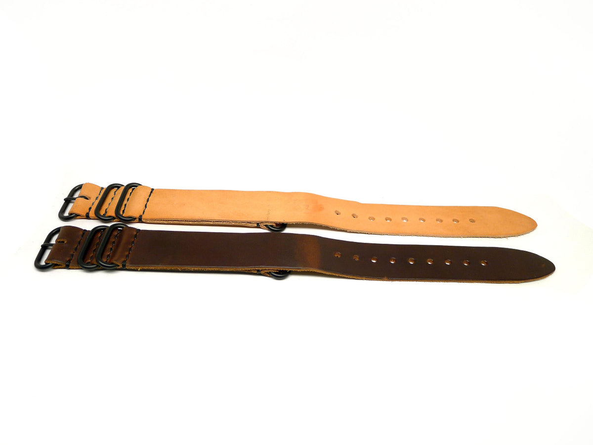 26mm Horween Leather watch strap 2-pack, set 26-31