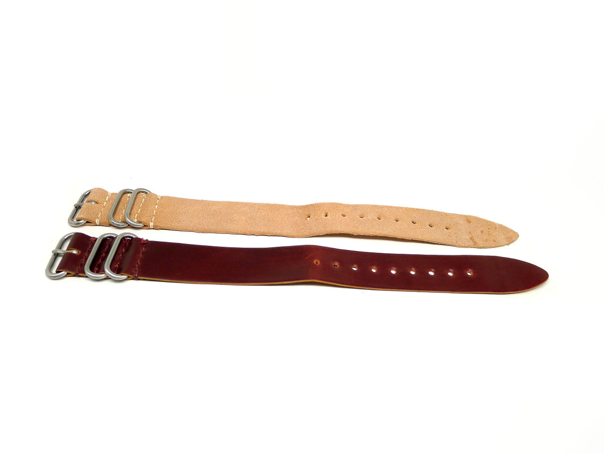 26mm Horween Shell Cordovan watch strap 2-pack, set 26-33