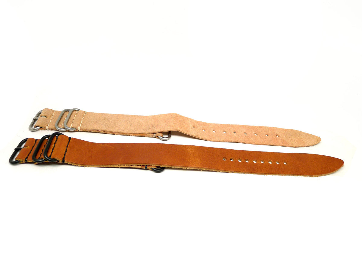 26mm Horween Leather watch strap 2-pack, set 26-35