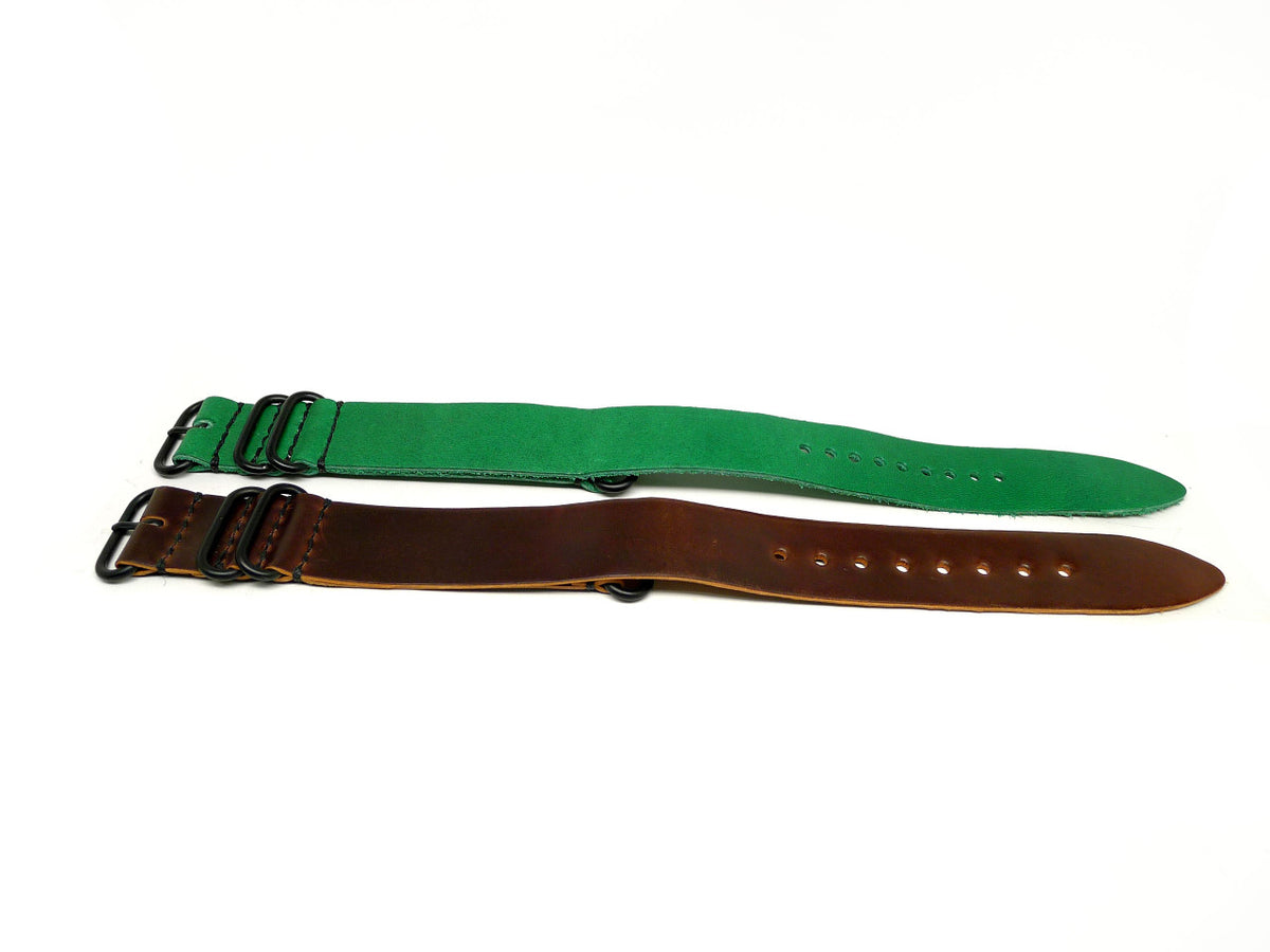 26mm Horween Shell Cordovan watch strap 2-pack, set 26-40