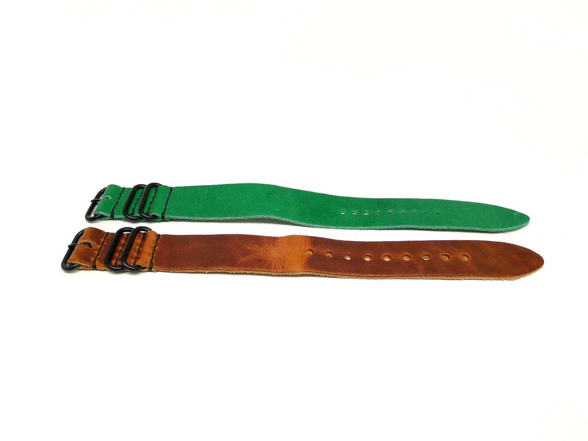 26mm Horween Leather watch strap 2-pack, set 26-4