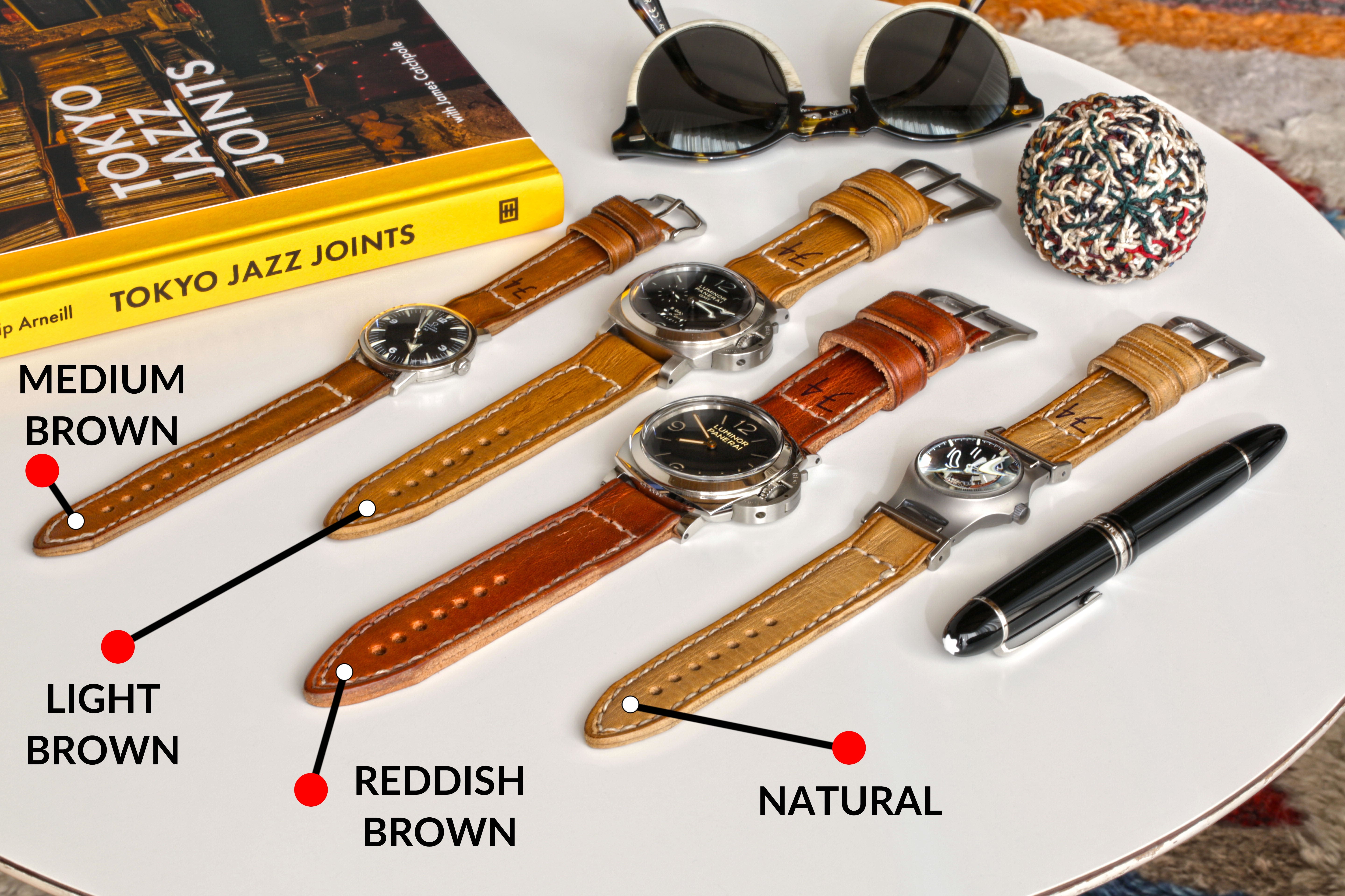 74 vintage leather watch strap colors
