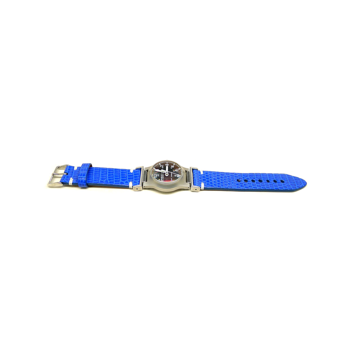 Full view of Bellow Lizard Watch Strap 22mm by Da Luca Straps