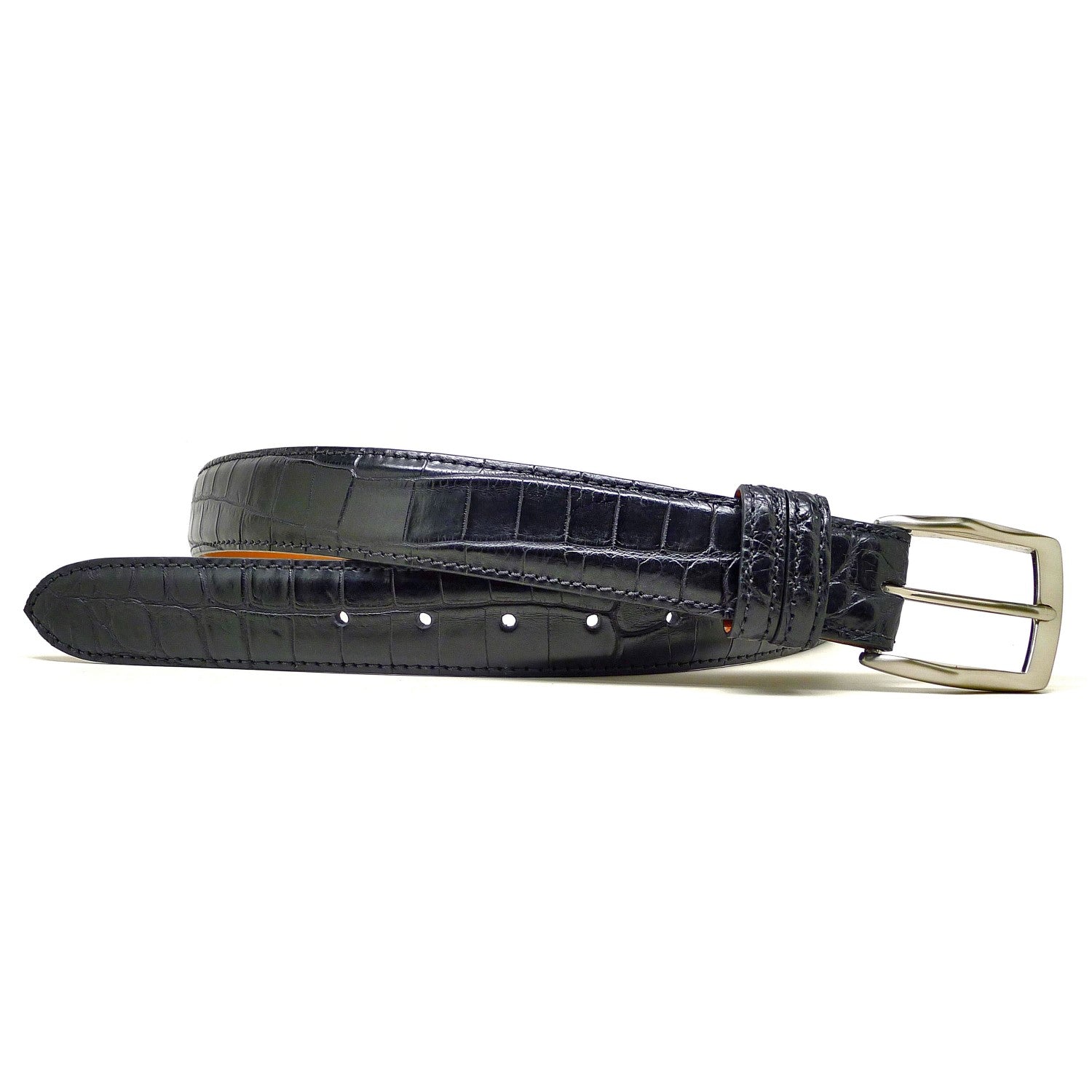 Black Matte Alligator Belt