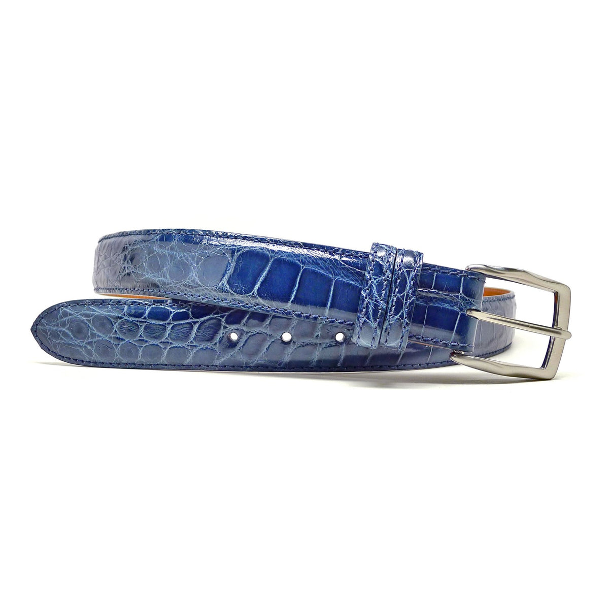 Denim Glazed Alligator Belt