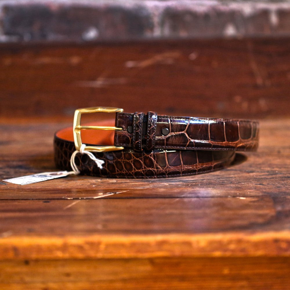 Handmade Genuine Crocodile Belt That Is Handmade In USA by DaLuca Straps.