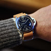 A Custom Handmade Military Single Piece Leather Watch Strap By DaLuca Straps.