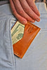 Horizontal Card Wallet Made From Horween Natural Dublin Leather by DaLuca Straps.