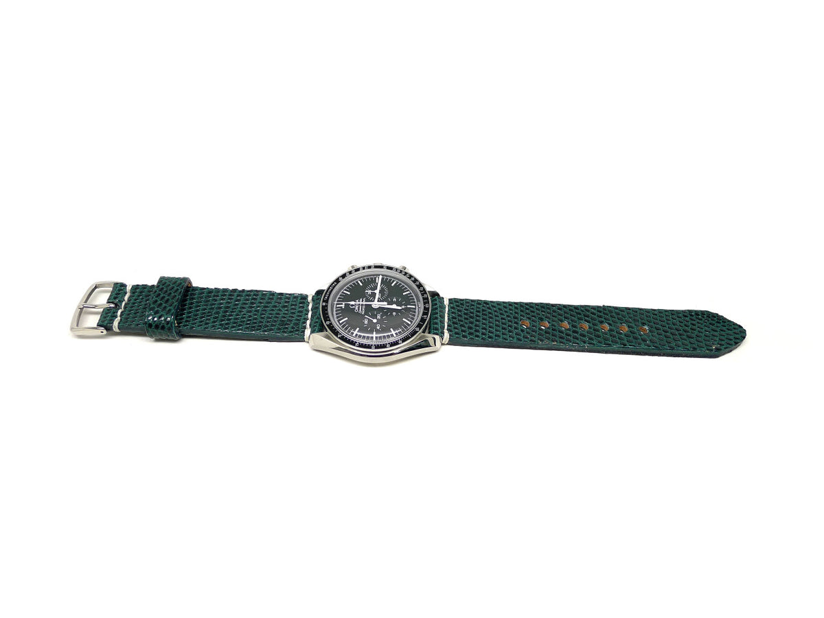 Full view of Plurbin Lizard Watch Strap 20mm by Da Luca Straps