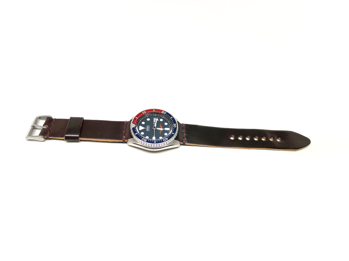 Full view of Pudrini Watch Strap 22mm by Da Luca Straps