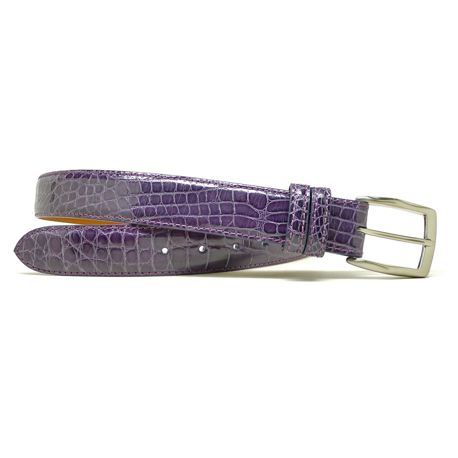 Purple Glazed Alligator Belt