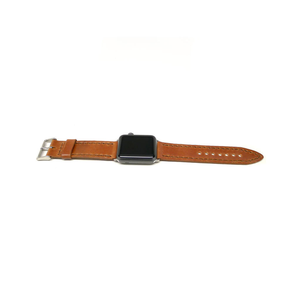 Shell Cordovan Apple Strap Natural Space Grey Adapter By DaLuca Straps.