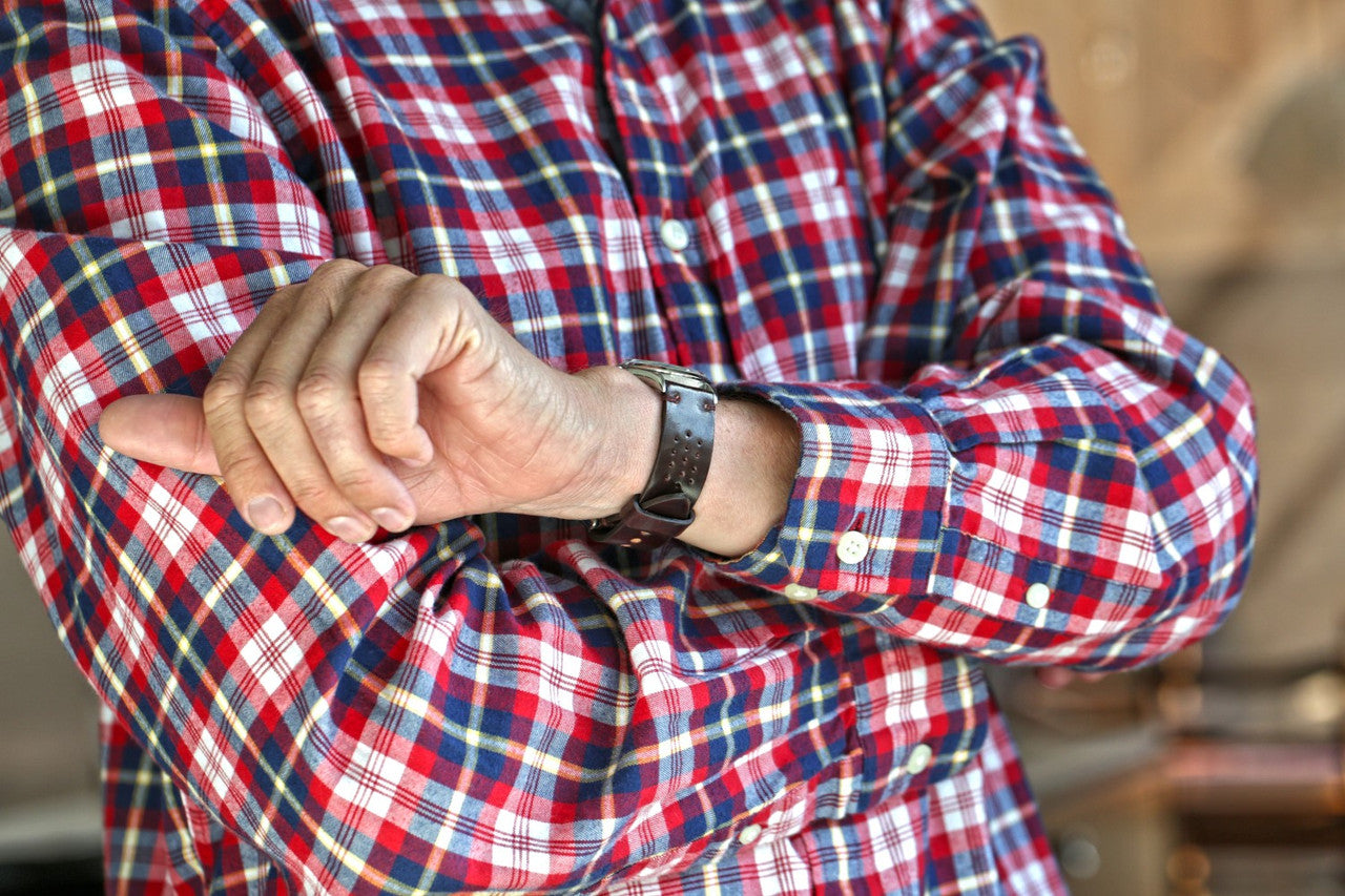 Handmade Horween Shell Cordovan Rally Watch Band In Color 8 By DaLuca Straps.