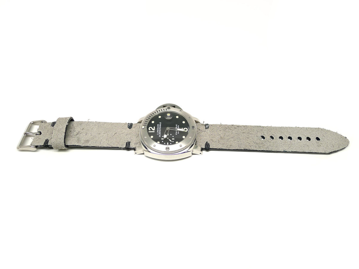 Full view of Spacicee Suede Watch Strap 24mm by Da Luca Straps