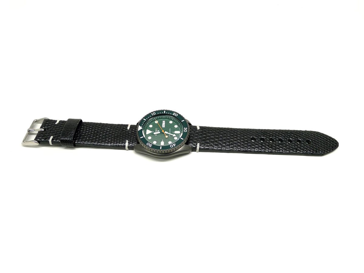 Full view of Sutphen Lizard Watch Strap 22mm by Da Luca Straps