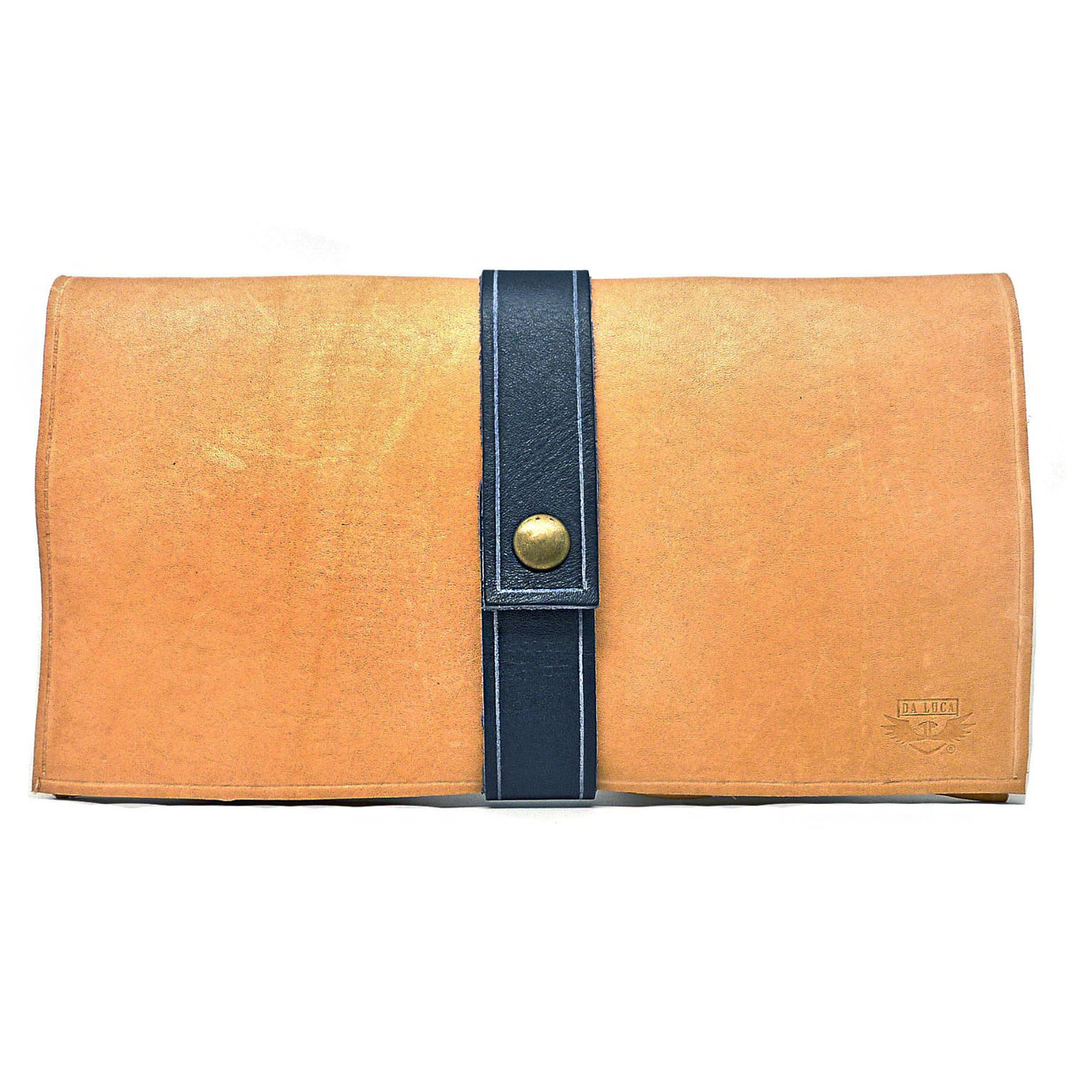 A Handmade Travel Watch Case From Genuine Horween Natural Essex Leather By DaLuca Straps.