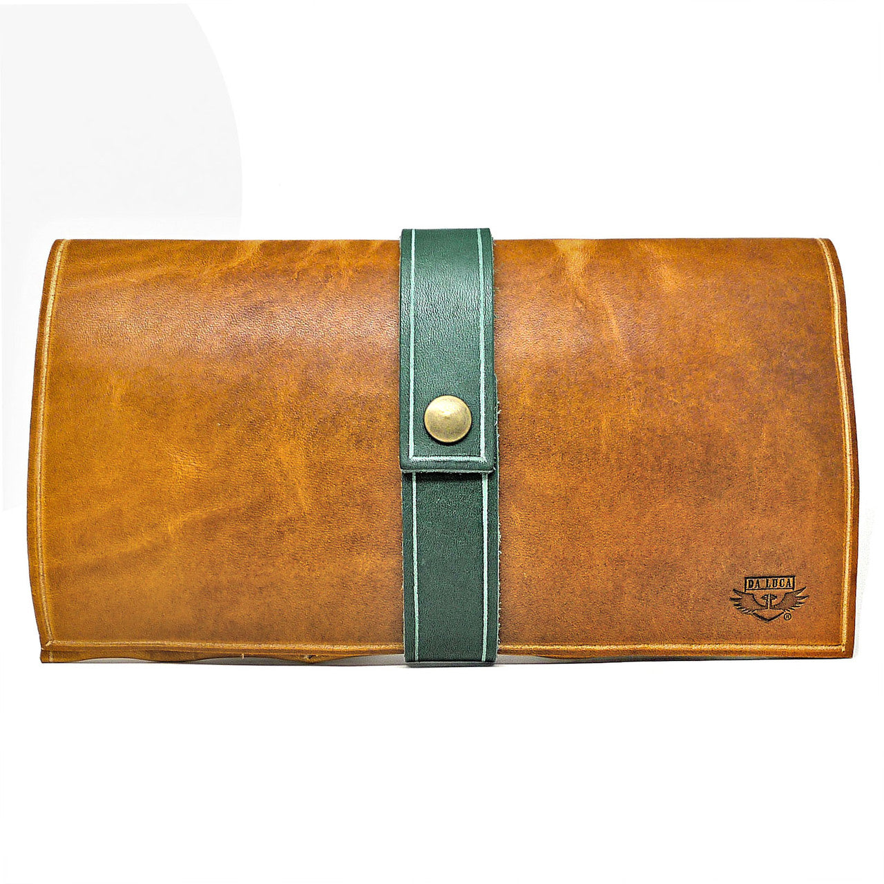 A Handmade Travel Watch Case From Genuine Horween Natural Dublin Leather By DaLuca Straps.