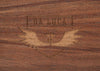 Handmade Walnut Valet Tray Back Logo By DaLuca Straps.
