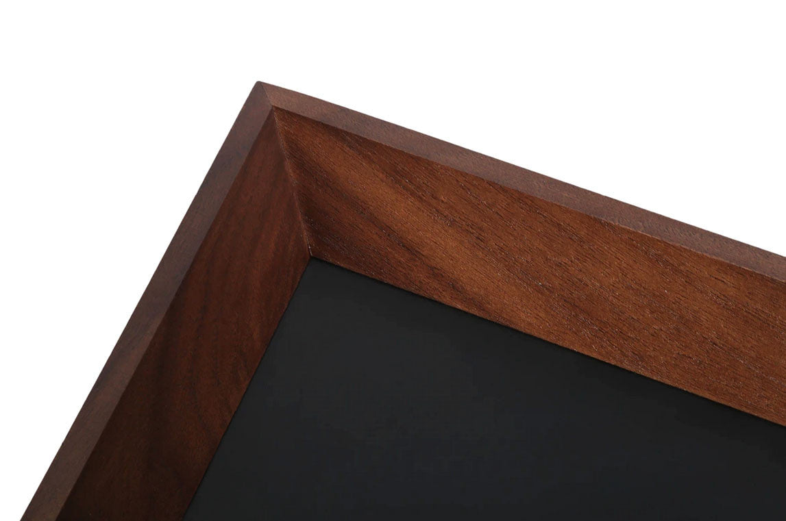 Handmade Walnut Valet Tray Corner Angle By DaLuca Straps.