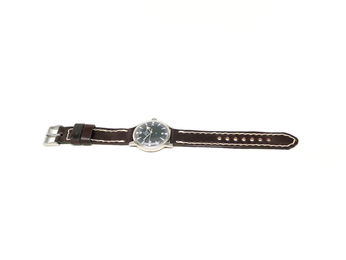 Full view of Wael Watch Strap 18mm by Da Luca Straps