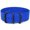 Single Piece Blue Ballistic Nylon Military Strap PVD Main By DaLuca Straps.
